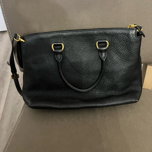 Prada Vitello Pebble Daino Medium Satchel - Picture 15 of 17